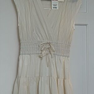T.J.Maxx Cream Sleeveless Midi Dress